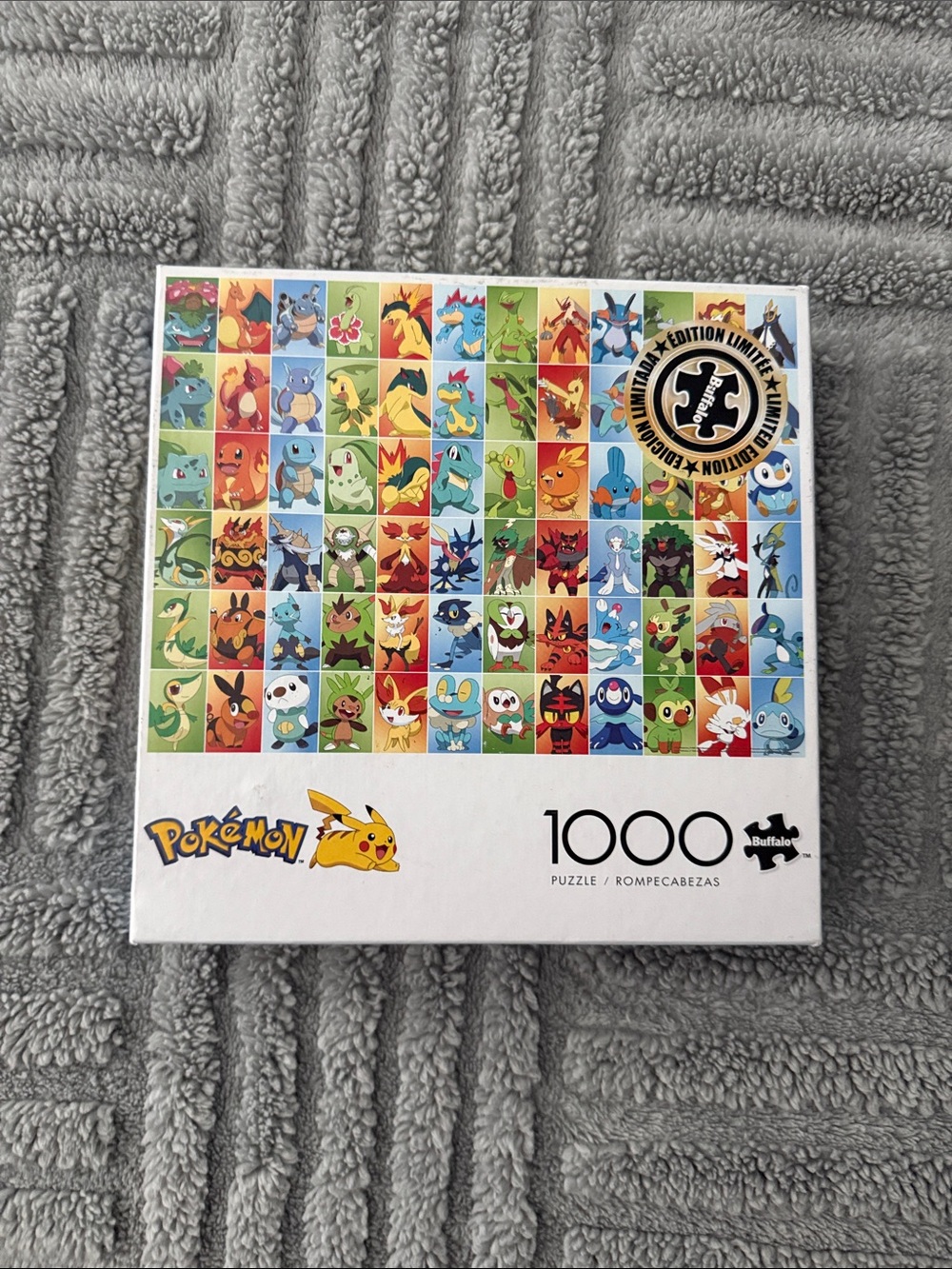 Pokemon Multicolor Character Grid Puzzle Box - White